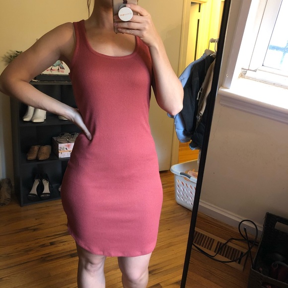 Dark mauve cotton dress - Picture 1 of 5